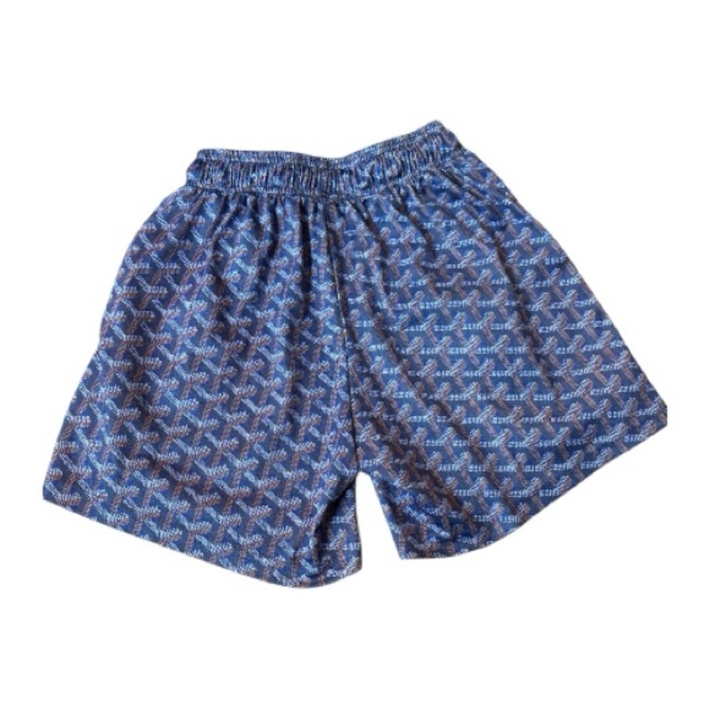 ⭐️ Mr. Remade Blue and Brown Patterned Shorts ⭐️ - Picture 2 of 3